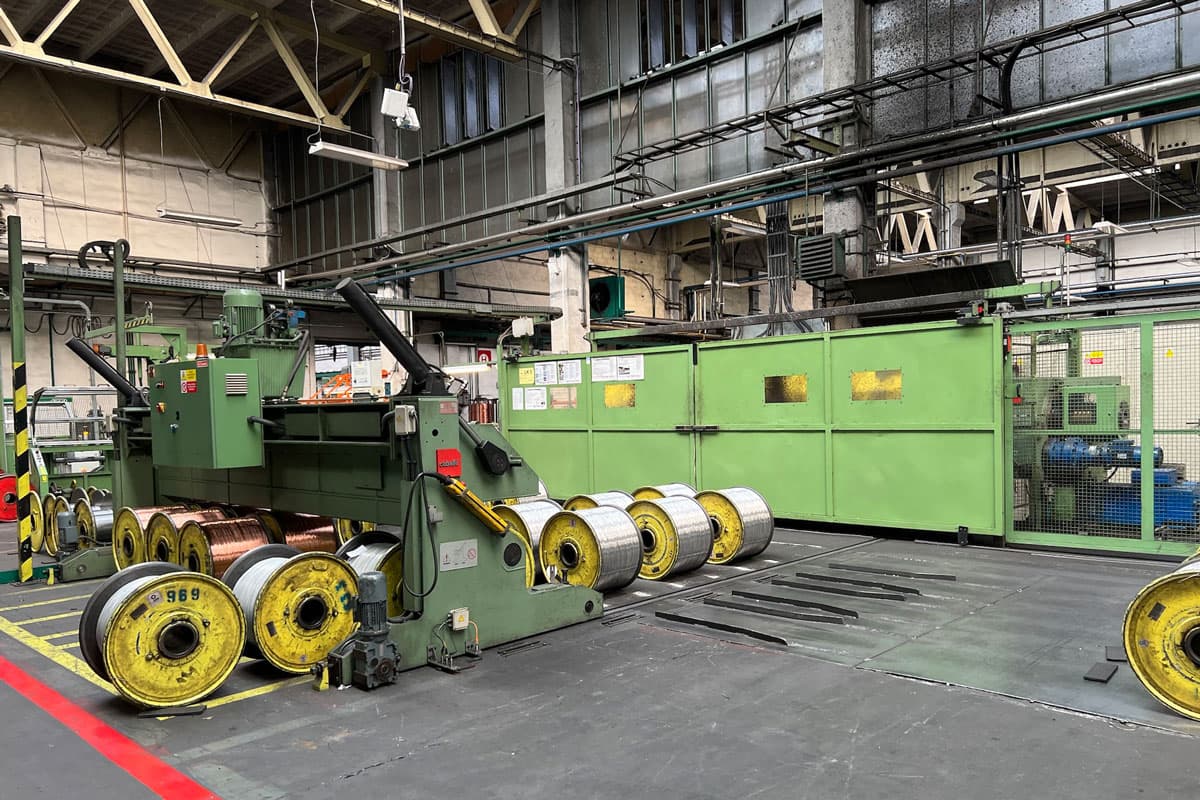 Metallic coils at the Prakab's shopfloor